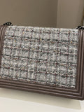 Chanel Quilted Boy Large Toffee Caviar / Tweed