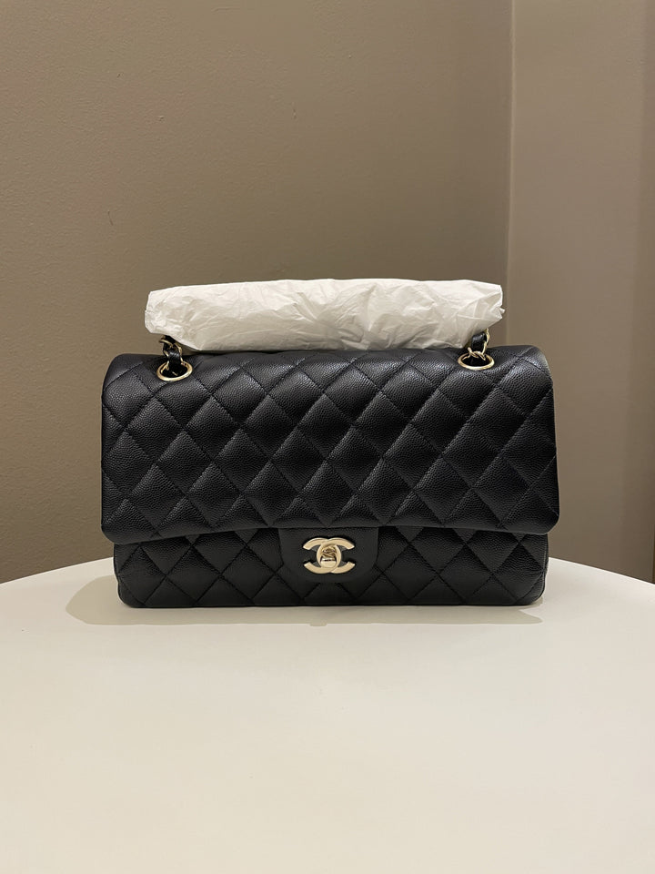 Chanel Classic Quilted Medium Double Flap Midnight Blue Caviar