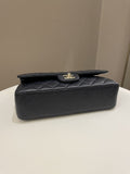 Chanel Classic Quilted Medium Double Flap Midnight Blue Caviar