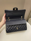 Chanel Classic Quilted Medium Double Flap Midnight Blue Caviar