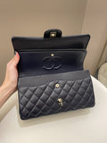 Chanel Classic Quilted Medium Double Flap Midnight Blue Caviar