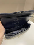 Chanel Classic Quilted Medium Double Flap Midnight Blue Caviar
