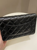 Chanel Coco Pearl Signature Wallet on Chain Black Lambskin