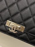 Chanel Golden Class Wallet On Chain Black Caviar
