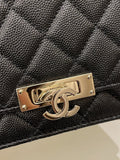 Chanel Golden Class Wallet On Chain Black Caviar