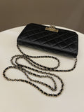 Chanel Golden Class Wallet On Chain Black Caviar