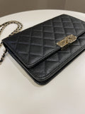 Chanel Golden Class Wallet On Chain Black Caviar