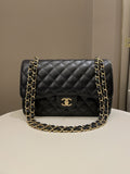 Chanel Classic Quilted Jumbo Double Flap Black Caviar