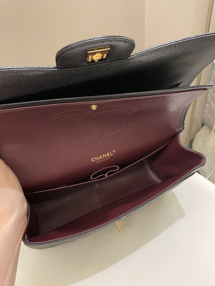 Chanel Classic Quilted Jumbo Double Flap Black Caviar