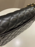Chanel Classic Quilted Jumbo Double Flap Black Caviar