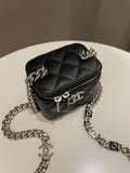 Chanel Quilted Coco Mini Vanity Cube Black Caviar