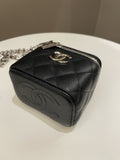 Chanel Quilted Coco Mini Vanity Cube Black Caviar
