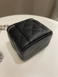Chanel Quilted Coco Mini Vanity Cube Black Caviar