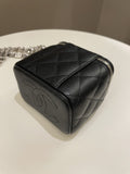 Chanel Quilted Coco Mini Vanity Cube Black Caviar