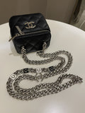 Chanel Quilted Coco Mini Vanity Cube Black Caviar