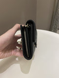 Chanel Quilted Compact Wallet On Chain Black caviar