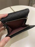 Chanel Quilted Compact Wallet On Chain Black caviar