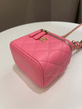 Chanel Quilted Pearl Crush Mini Vanity Cube Pink Lambskin