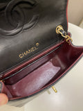 Chanel Vintage Classic Bi Tone Quilted Mini Square Black/ Red Lambskin