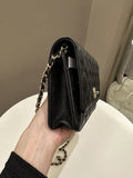 Chanel Quilted Wallet on Chain Bow Black Caviar