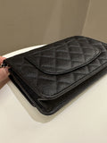 Chanel Quilted Wallet on Chain Bow Black Caviar