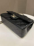 Chanel Quilted Top Handle Mini Rectangular Black Lambskin