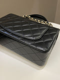 Chanel Quilted Top Handle Mini Rectangular Black Lambskin