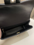 Chanel Quilted Top Handle Mini Rectangular Black Lambskin