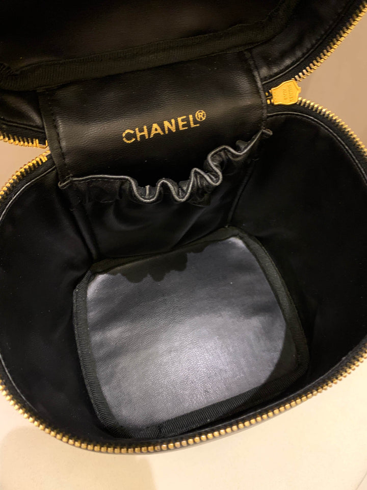 Chanel Vintage Vanity Black Lambskin