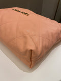 Chanel 22 Medium  Orange Claire Caviar