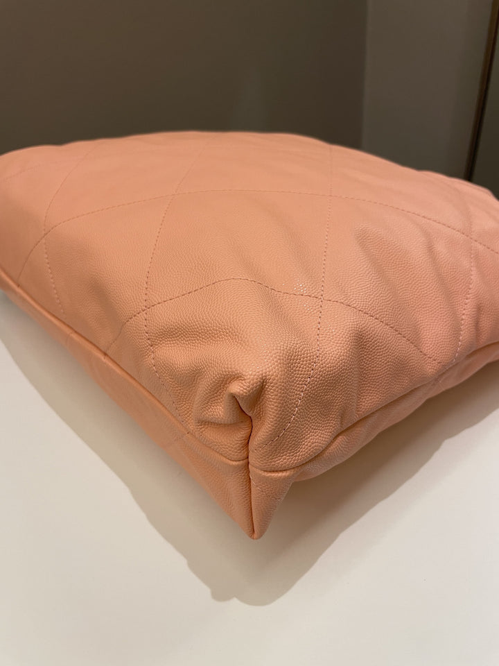 Chanel 22 Medium  Orange Claire Caviar