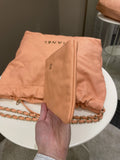 Chanel 22 Medium  Orange Claire Caviar