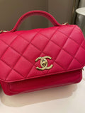 Chanel Business Affinity Flap Red Caviar