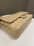 Chanel Classic Quilted Medium Double Flap Beige Caviar