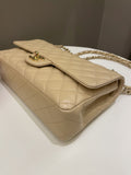 Chanel Classic Quilted Medium Double Flap Beige Caviar