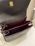 Chanel Vintage Shoulder Cc Flap Bag Black Lambskin
