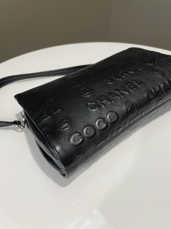 Chanel Cambon 31 Rue Embossed Bag Black Calfskin