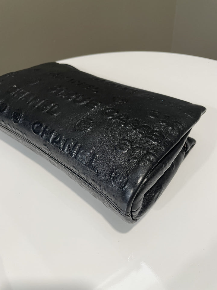 Chanel Cambon 31 Rue Embossed Bag Black Calfskin
