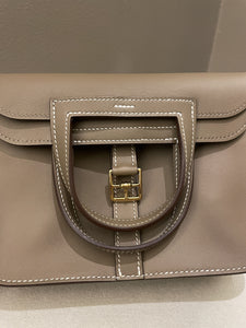 Hermes Halzan Mini 22 Etoupe Swift