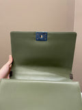 Chanel Chevron Boy New Medium Olive Green Calfskin