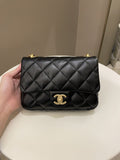 Chanel 22S Funky Town Flap Bag Black Calfskin