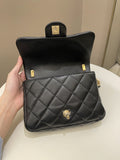 Chanel 22S Funky Town Flap Bag Black Calfskin