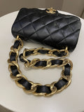 Chanel 22S Funky Town Flap Bag Black Calfskin