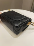 Chanel 22A Twist Your Button Mini Flap Bag Black Caviar