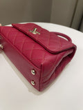 Chanel 22K Quilted Coco Handle Mini Lipstick Red Caviar