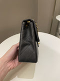 Chanel Vintage Quilted Flap Ash Green Lambskin