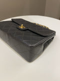 Chanel Vintage Quilted Flap Ash Green Lambskin