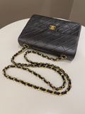 Chanel Vintage Quilted Flap Ash Green Lambskin