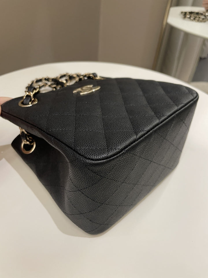 Chanel 22S Mini Bucket Bag Black Caviar