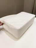 Chanel Vintage Quilted Flap Bag White Lambskin